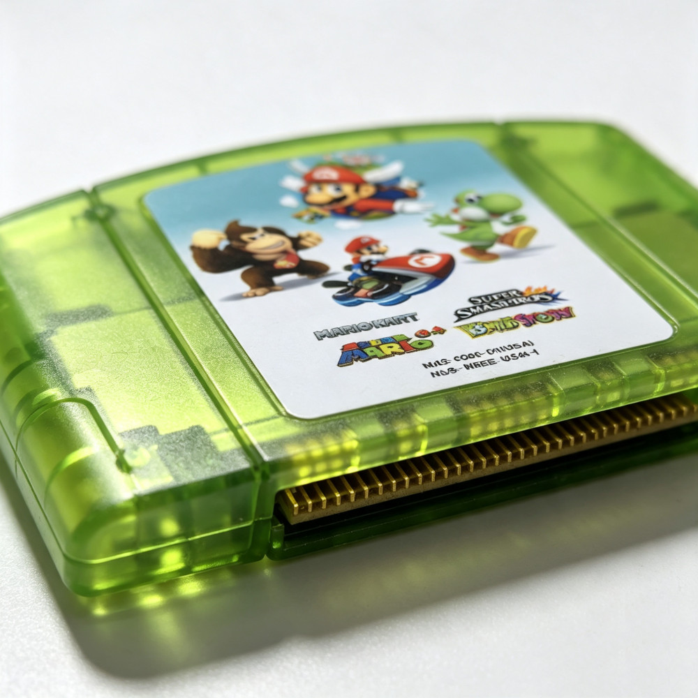 4 in 1 Game Cartridge Super Mario 64 Mario Kart Smash Bros Yoshi Story For N64