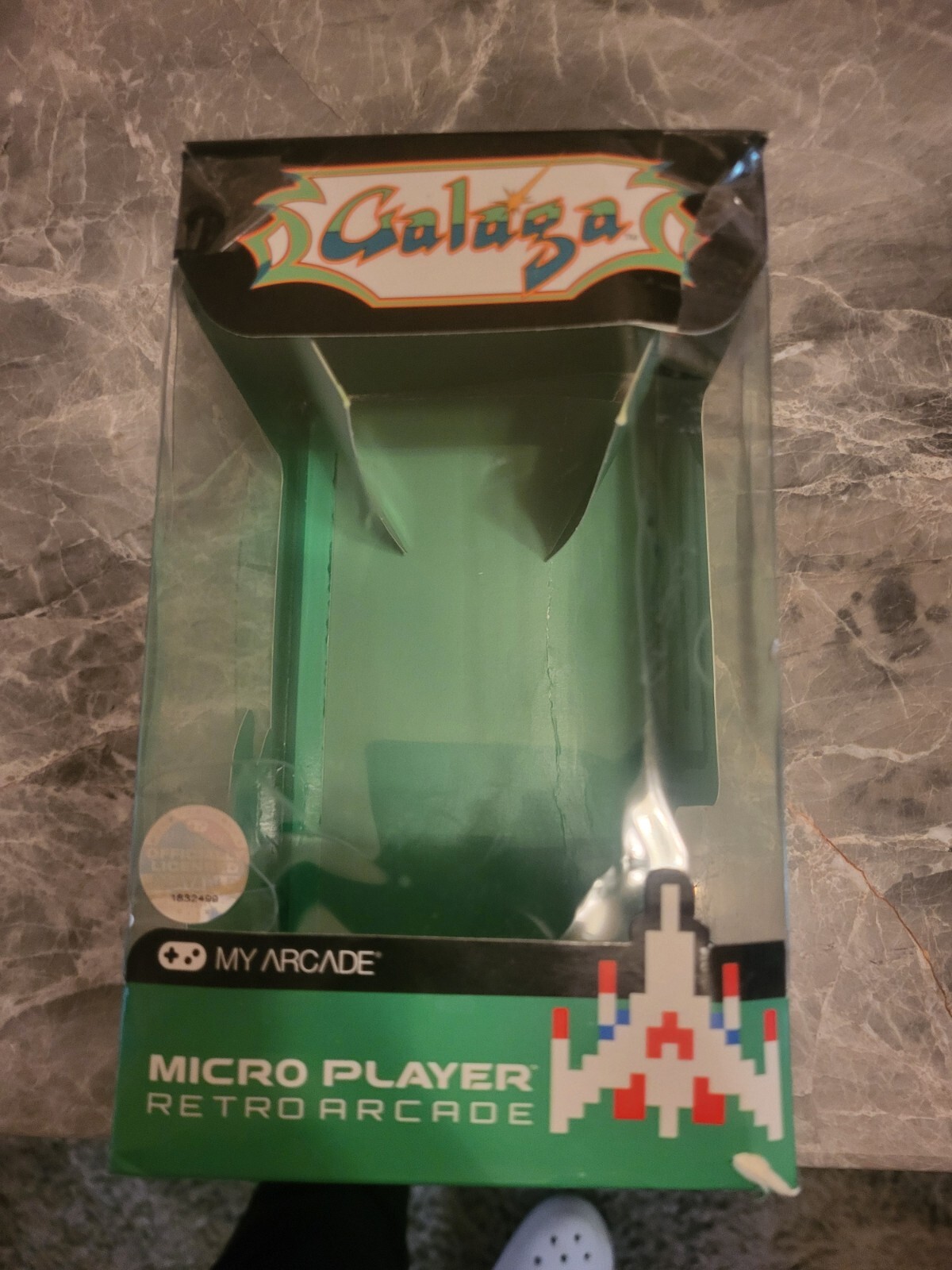 Micro Player Mini Arcade Machine Galaga Video Game Fully Playable 6.75in Color