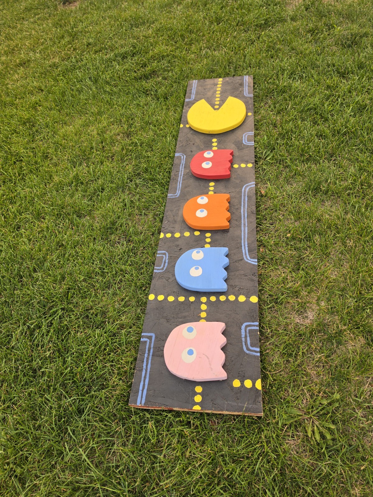 ARCADE WOOD SIGNAGE COOL VINTAGE WALL ART PUB CRAFT PAC MAN COLLECTOR PEICE