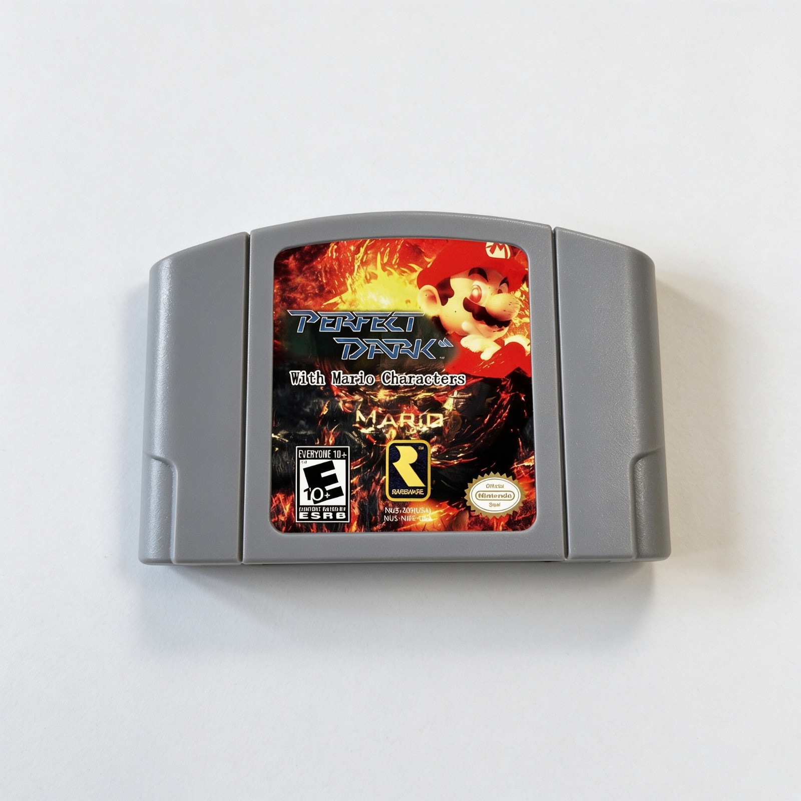 N64 Video Games Perfect Dark with Mario Characters