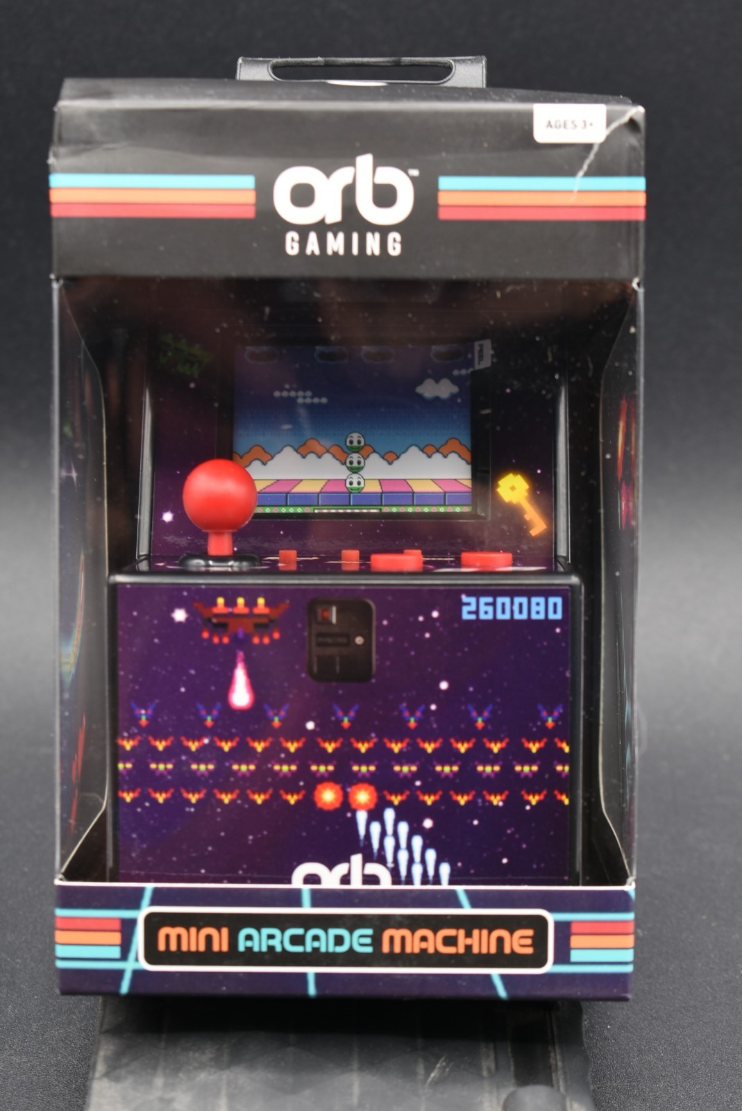 Orb Mini Arcade Machine 240 Built-In Games 8-Bit Retro Arcade Games 2.5” Screen