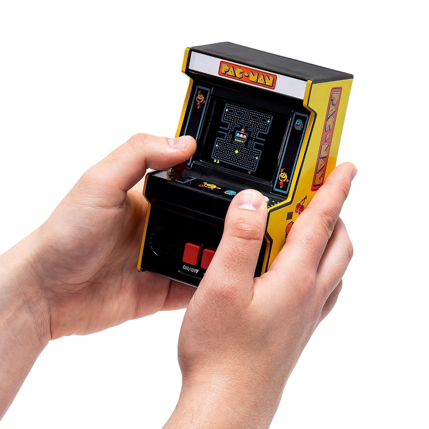 Nostalgic Pac-Man Mini Arcade Game – Includes Batteries & Classic Sounds!