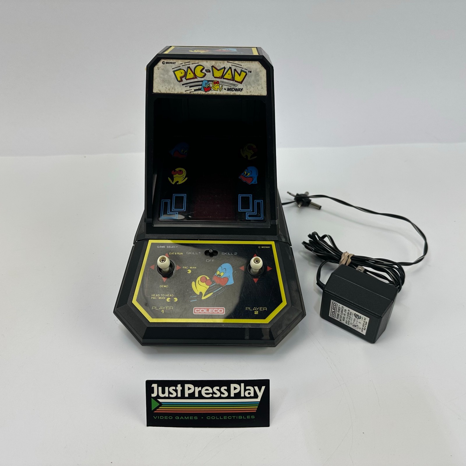 Vintage 1981 Coleco Midway Pac-Man Mini Arcade Tabletop Game Cabinet Working