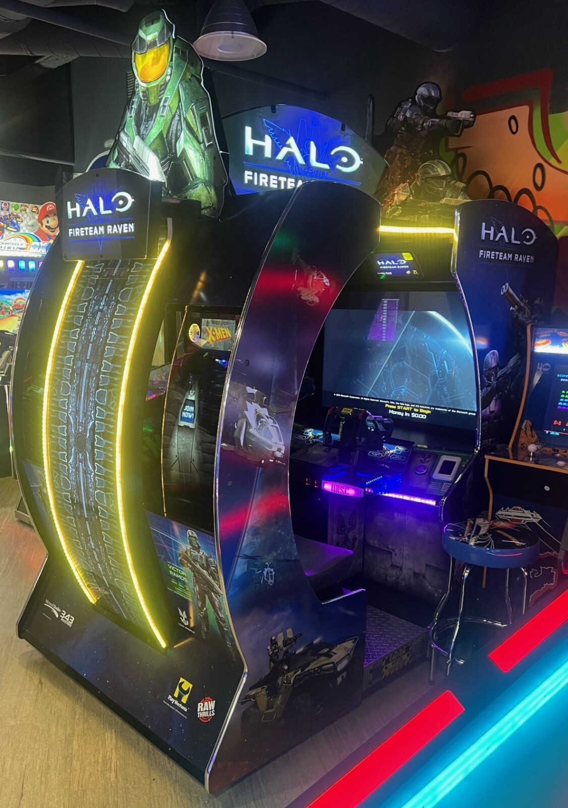 HALO FIRETEAM RAVEN ARCADE MACHINE by RAW THRILLS (Excellent) *RARE*