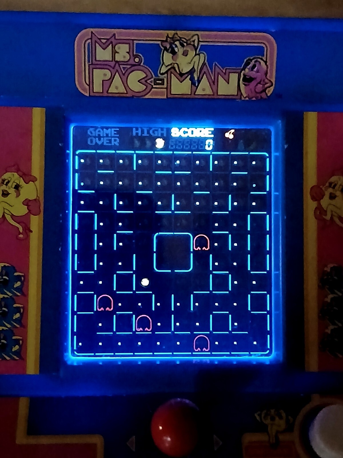 Ms. Pac-Man Hand Held Mini Arcade Video Game Pacman Pac Man Used Works Great!!