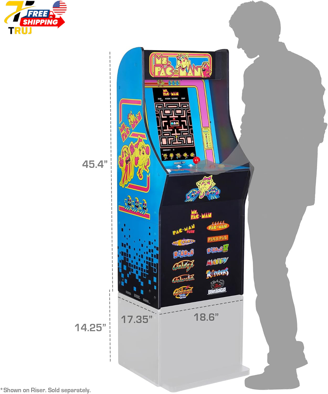Arcade1Up Ms Pac-Man Classic SE Arcade Machine