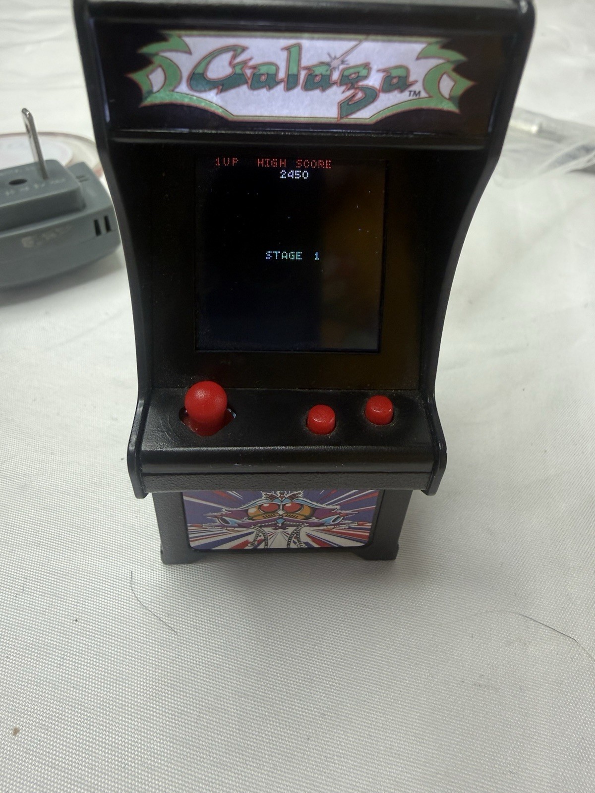 TINY ARCADE Galaga Miniature Arcade Game Battery Powered palm size 1/18 scale
