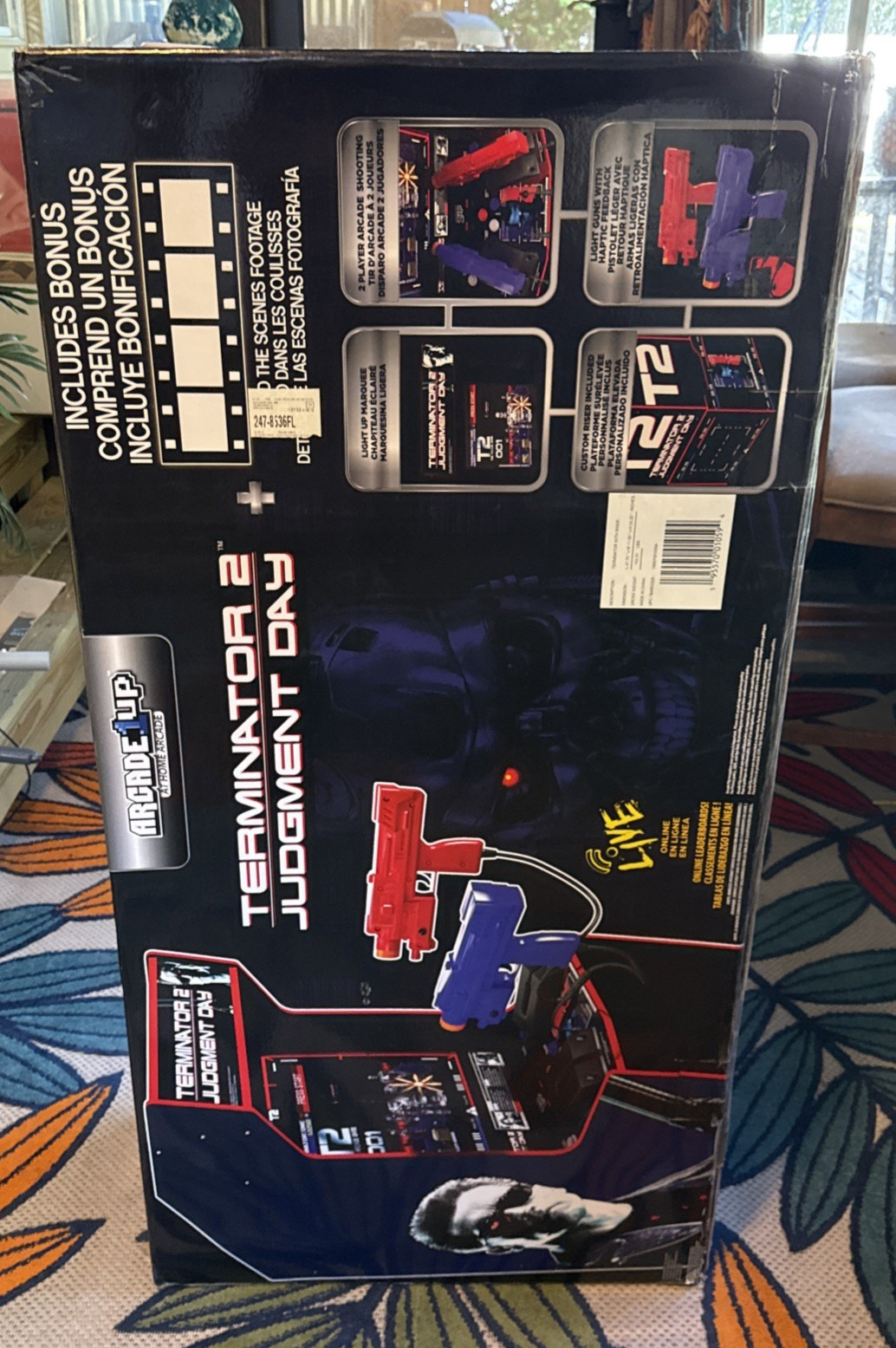 Arcade1UP Terminator 2: Judgement Day T2 Arcade Game Light-up Marque NEW Read