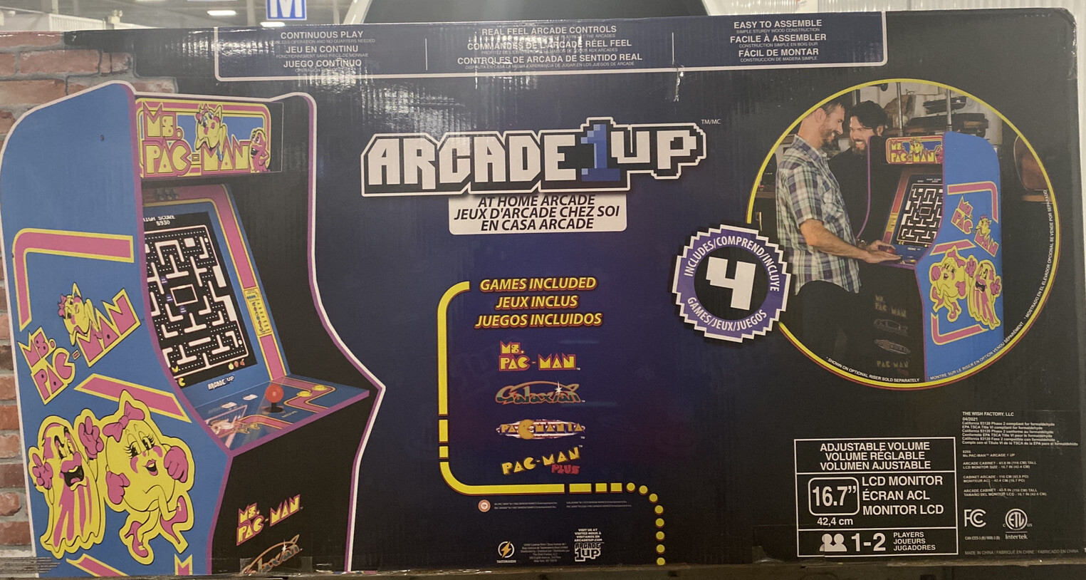 *SEALED Arcade1Up Ms Pacman Arcade Machine with 4 Games No Riser Free Shipping🔥