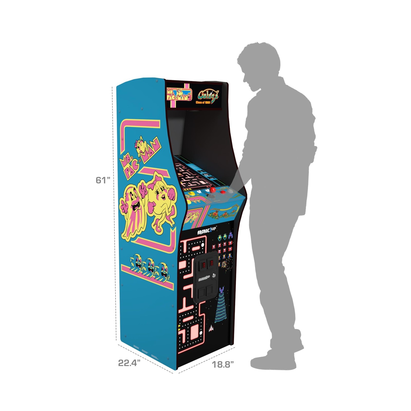 Class of 81’ Arcade Machine Cabinet 12 Classic Games with Wi-Fi Enabled Ga