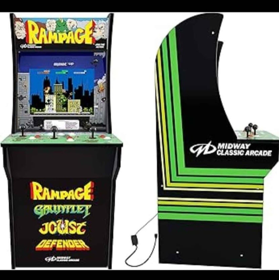 Arcade1Up Rampage Reproduction Arcade Cabinet w/ Gauntlet Joust Defender
