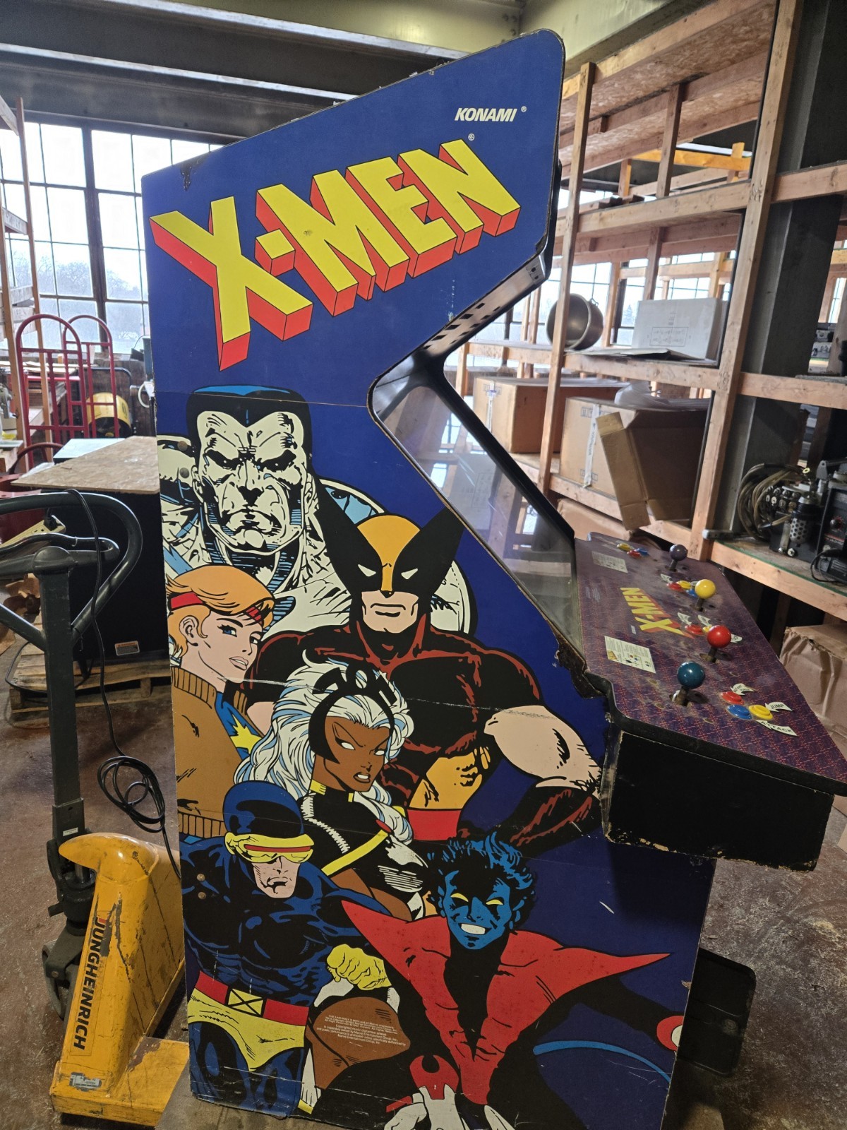 Konami X-Men Video Aracade 4 Player 25″ Upright PN 065251 – READ – FREE SHIPPING