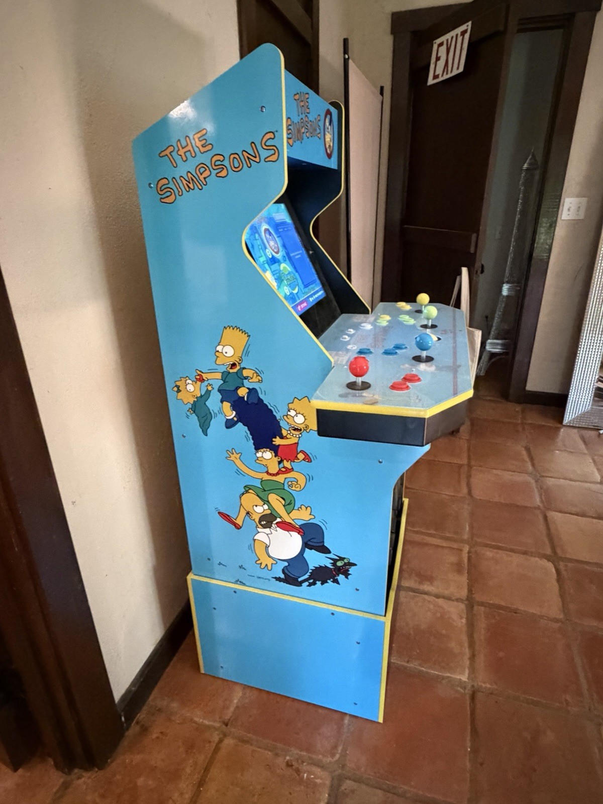 Arcade 1up The Simpsons Arcade With Riser And Stool WORKING GREAT CONDITIONS 🔥