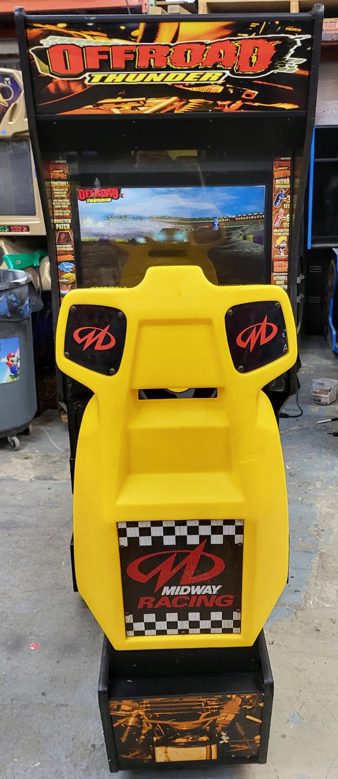 Midway OFFROAD THUNDER Sit Down Arcade Driving Video Game Machine – 24″ LCD