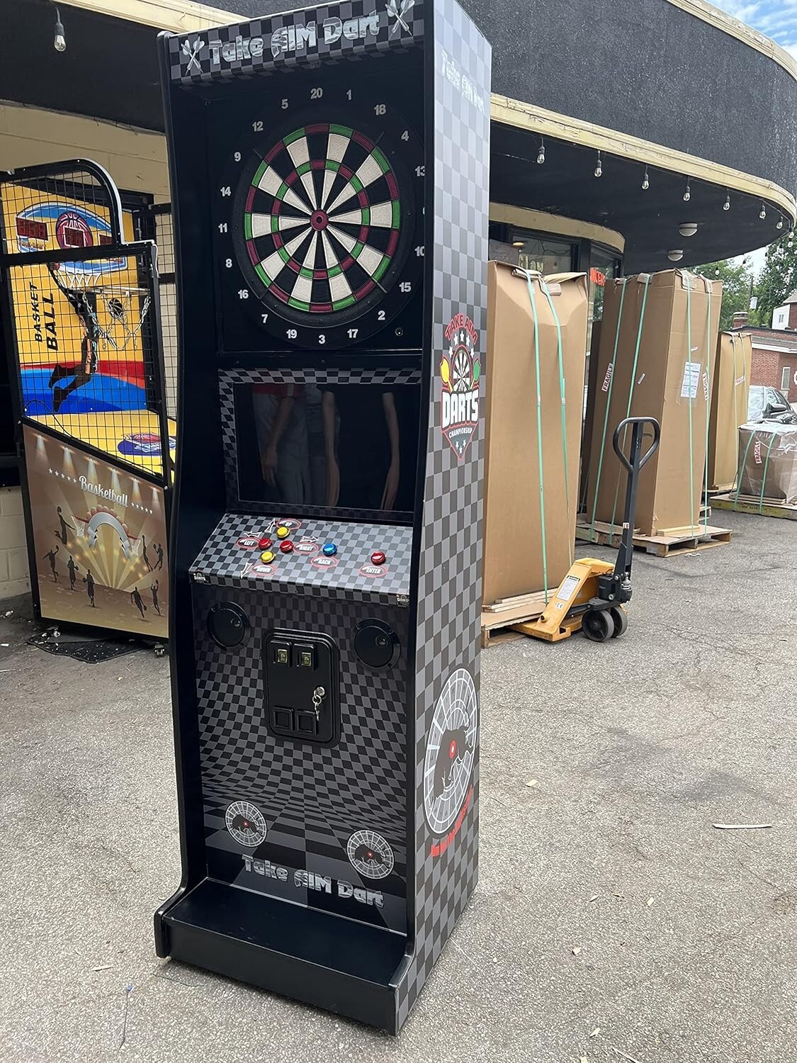 Take Aim Electronic Coin Operated Dart Board for commercial & home-LCD Monitor