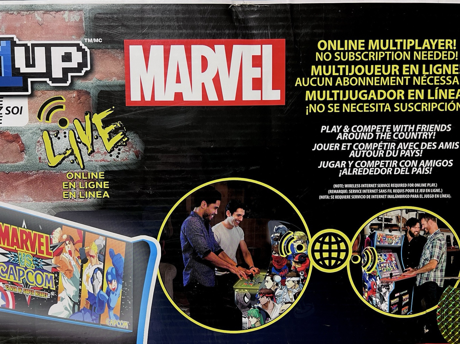 Marvel vs Capcom Arcade1Up LIMITED EDITION w/ Custom Stool/Riser/Lit Marquee USA