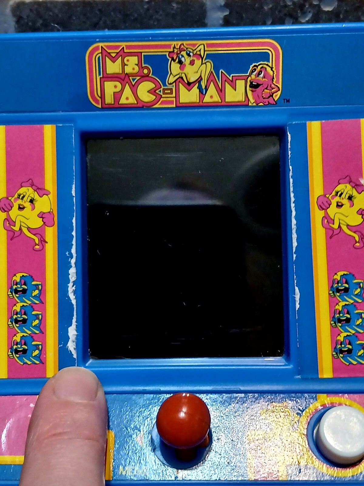 Ms. Pac-Man Hand Held Mini Arcade Video Game Pacman Pac Man Used Works Great!!