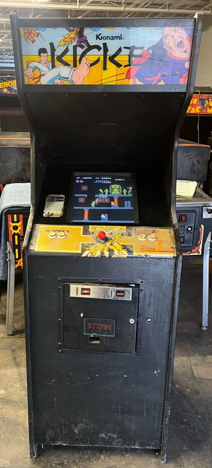 KICKER ARCADE MACHINE by KONAMI 1985 (Excellent Condition)*RARE*