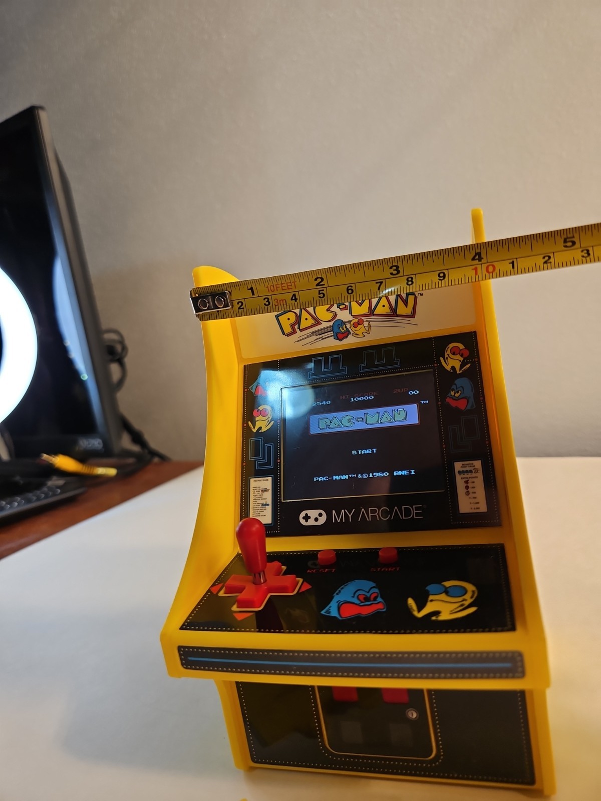 Pac-Man Mini Arcade Vintage Bandai Namco 1980 Tested & Working Good Condition