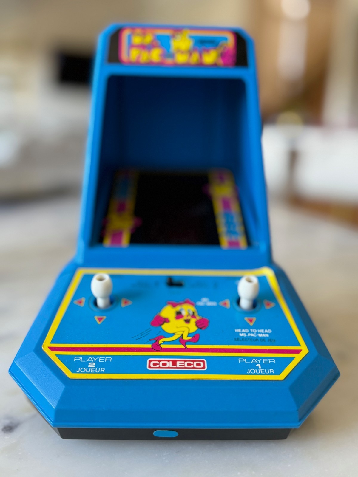 Vintage 1981 Ms. PAC-MAN Mini Tabletop Arcade Game Coleco Midway WORKS.MINT