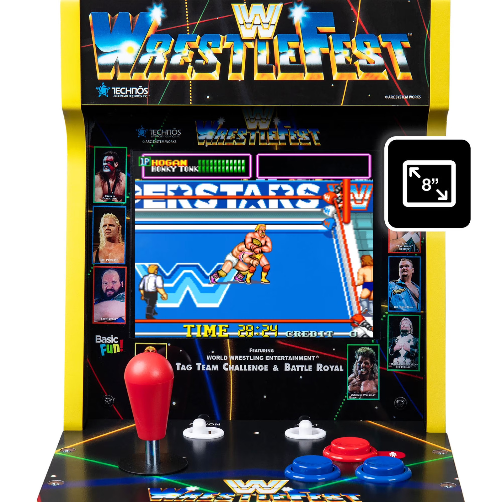 Arcade Classics WWE Counter Series Game 8″ Liquid Crystal Screen & 4 Games