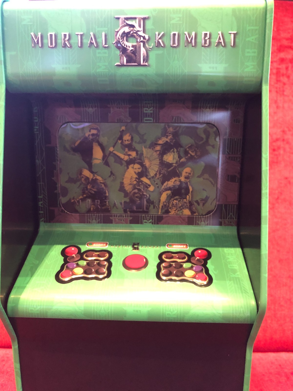 SF Mortal Kombat II Mini Arcade 33cm Retro Cabinet Collectible Licensed