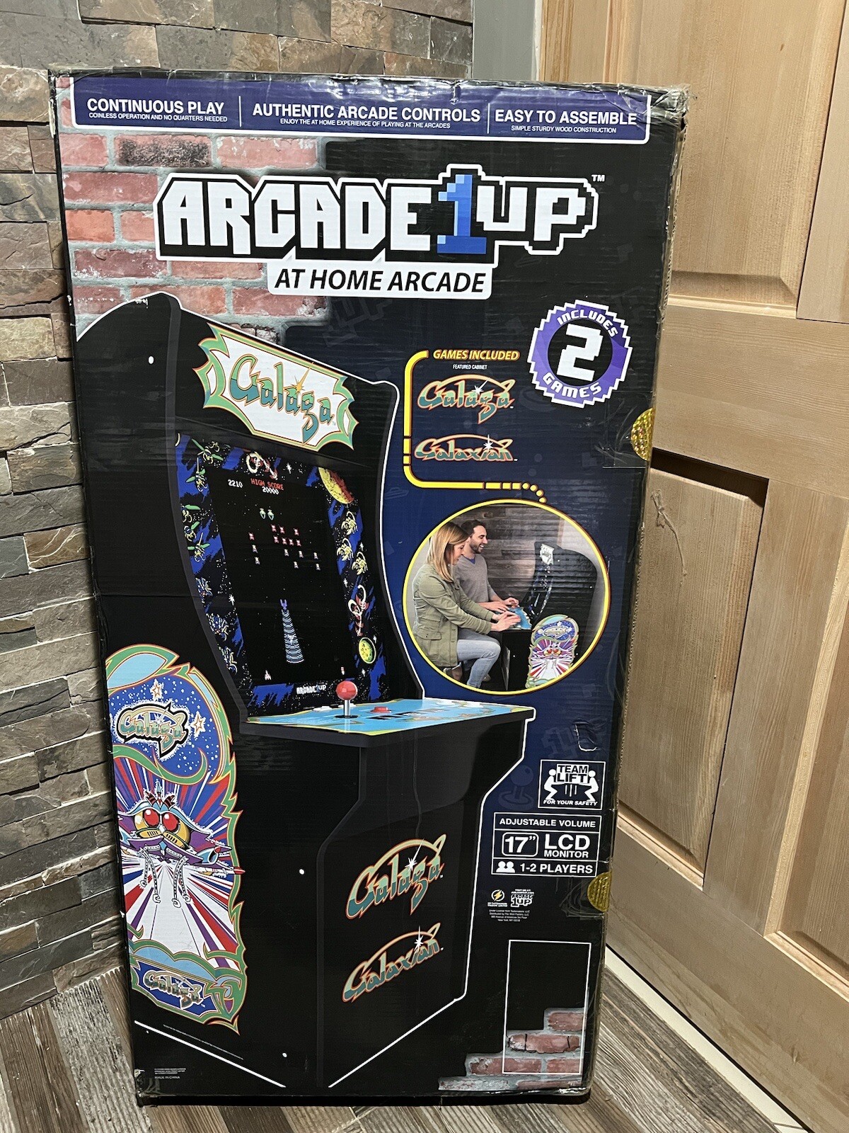 Arcade1Up At Home Arcade Machine Galaga Galaxian Cabinet 2 Games 1-2 Players New