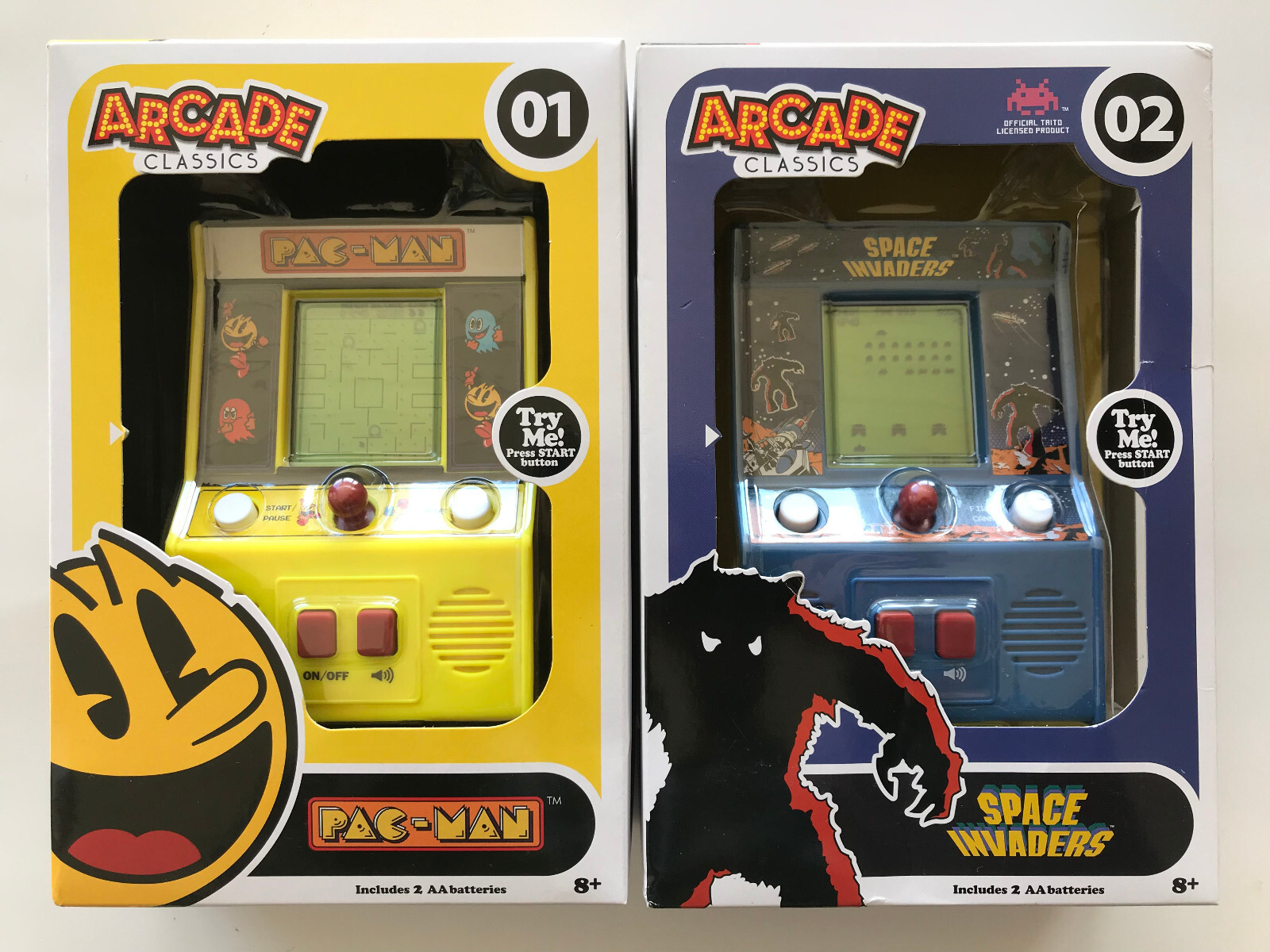 2 Bridge Direct Basic Fun Arcade Classics 01 Pac-Man 02 Space Invaders 2016 NEW