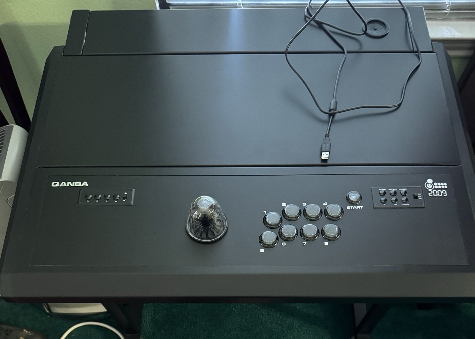 Qanba 2009 Arcade Desk With Box, Brooks P5 Board, and extra Sanwa Buttons
