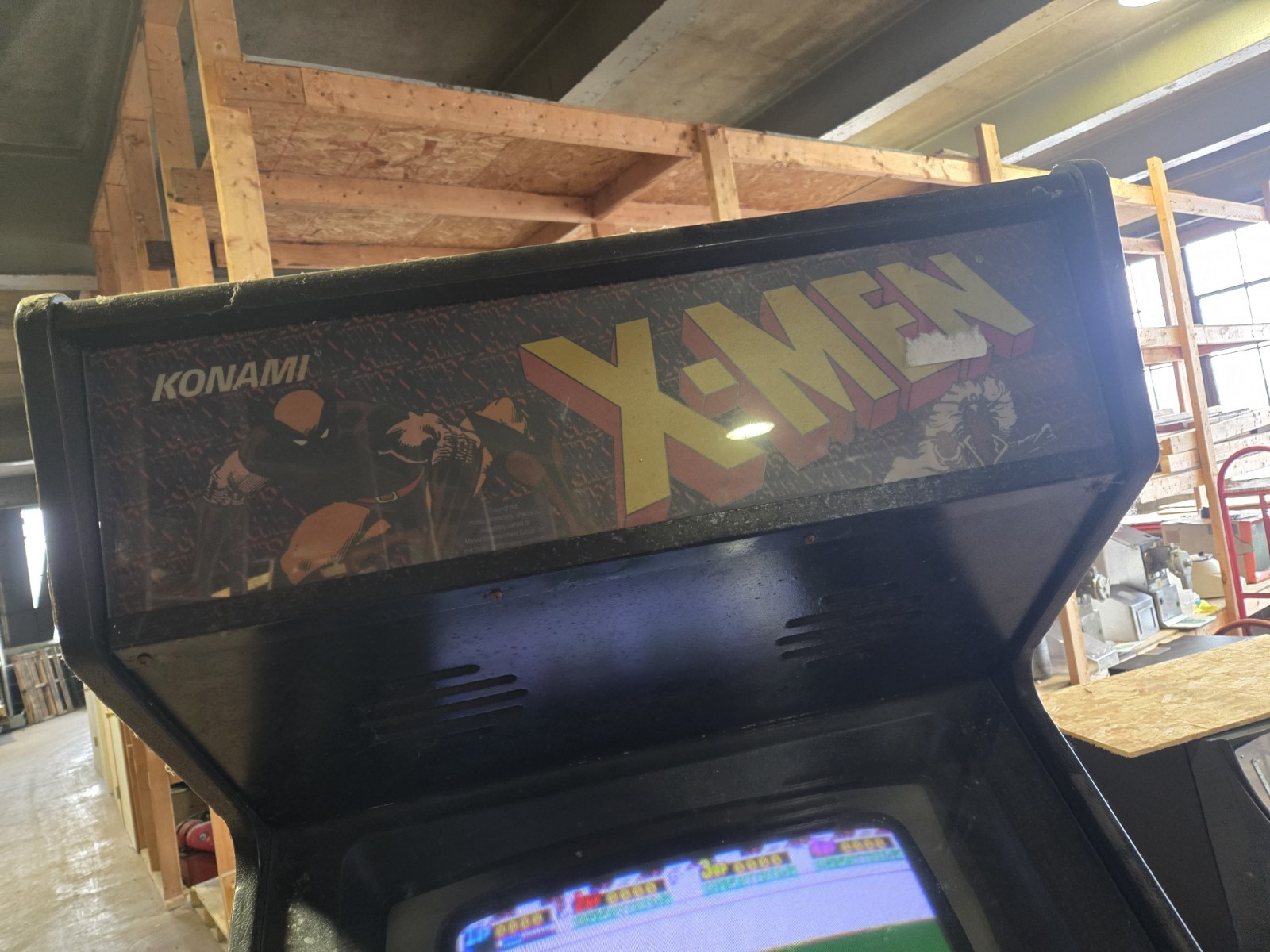 Konami X-Men Video Aracade 4 Player 25″ Upright PN 065251 – READ – FREE SHIPPING