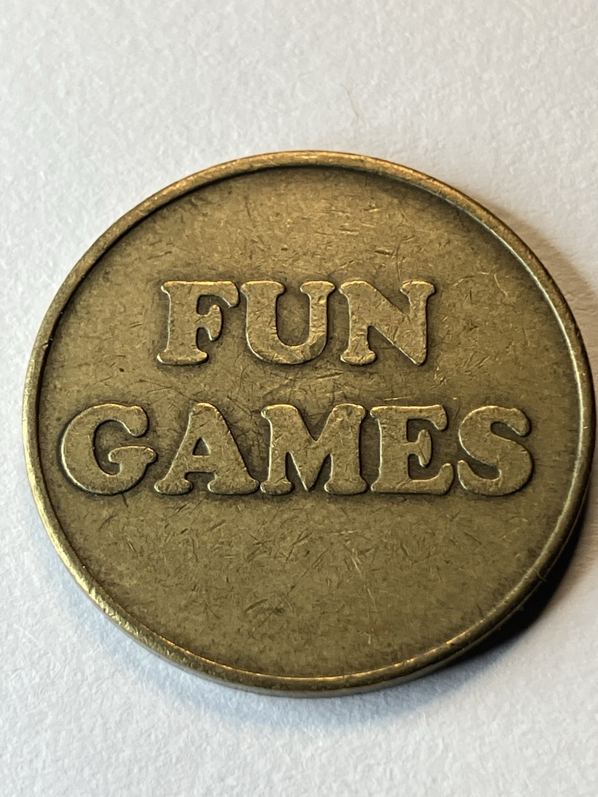 Rare 1980s Fun Games Vintage Arcade Token #ub1