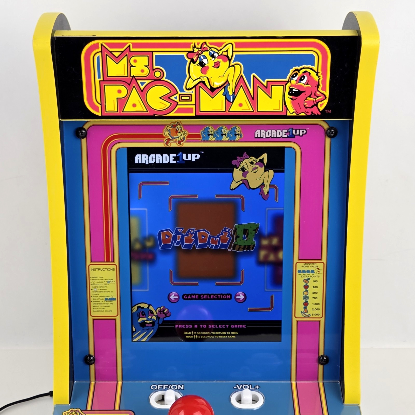 Arcade 1 Up Ms Pacman Dig Dug II Galaga Pacman Plus 8261 Countercade 4 in 1