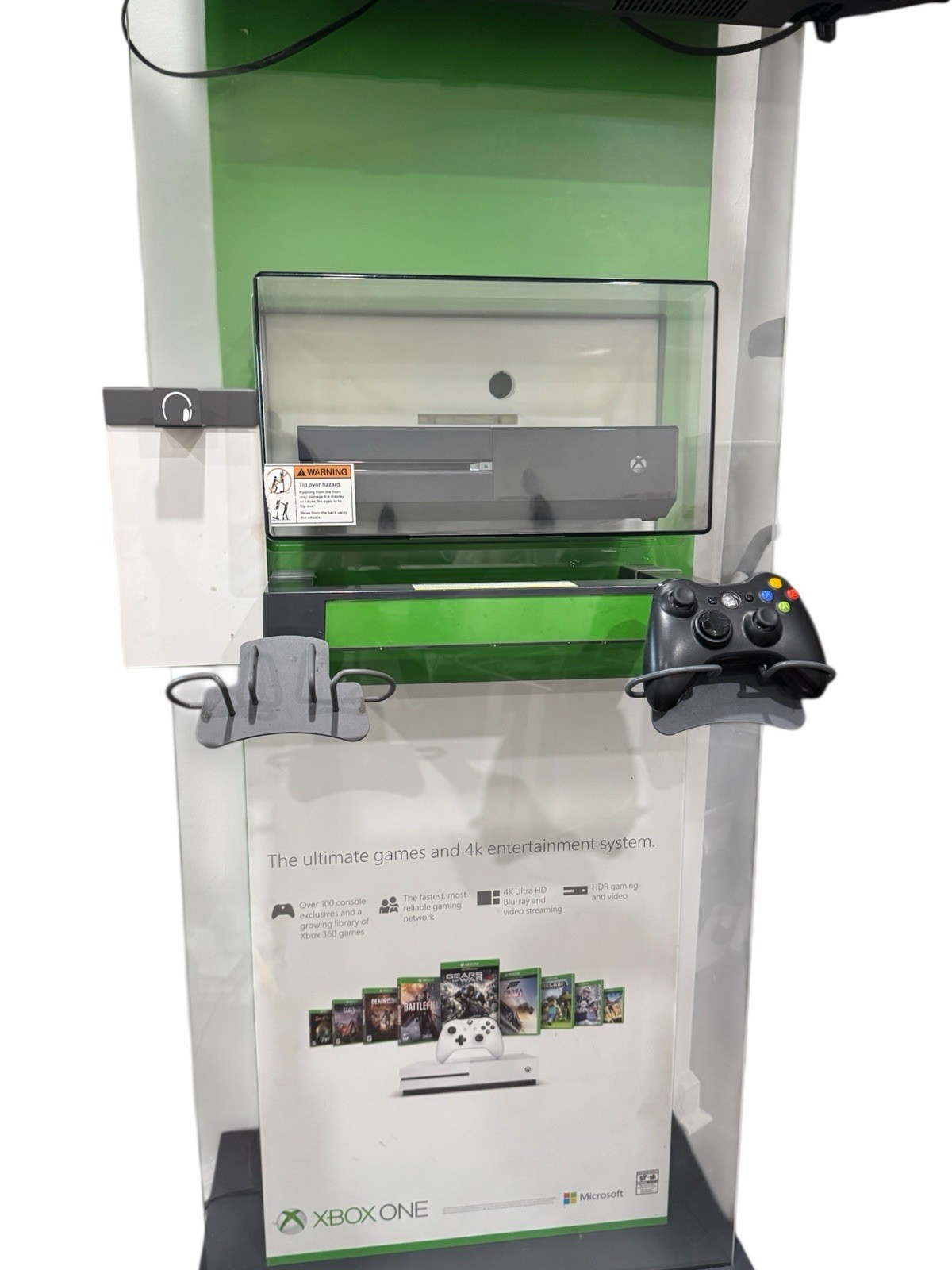 RARE Xbox One Kiosk Standing with Light Up Box. See Description