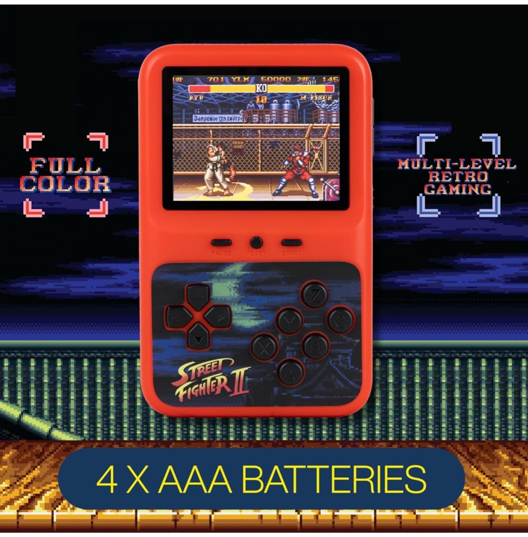 Street Fighter II Champion Edition Retro Color Handheld Game NEW