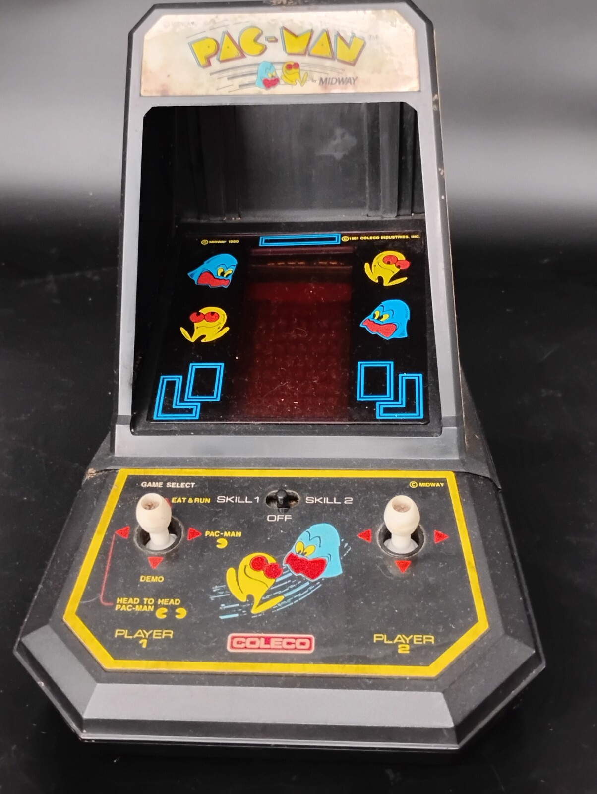 1981 Coleco Pac-man Mini Arcade Table Top Video Game. As Is.