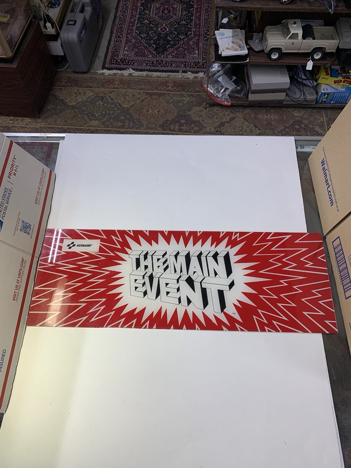 Vintage Arcade Video Game Original Konami Marquee “Main Event”