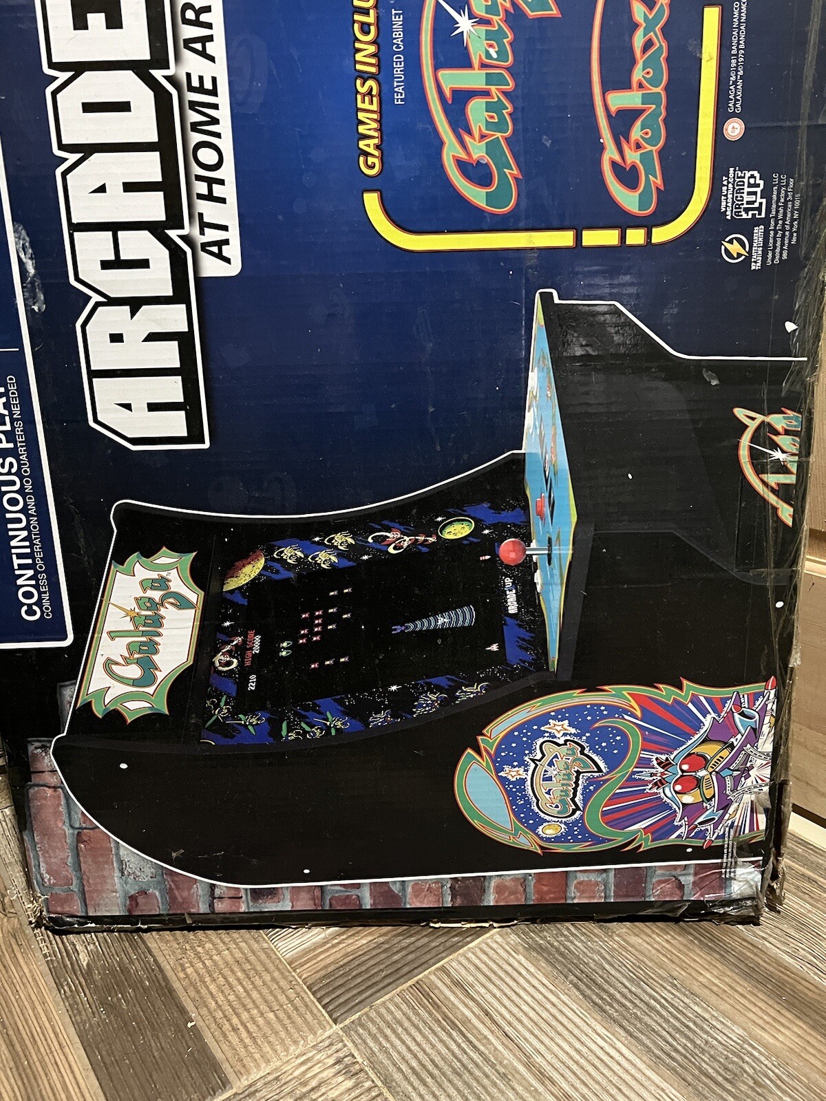 Arcade1Up At Home Arcade Machine Galaga Galaxian Cabinet 2 Games 1-2 Players New