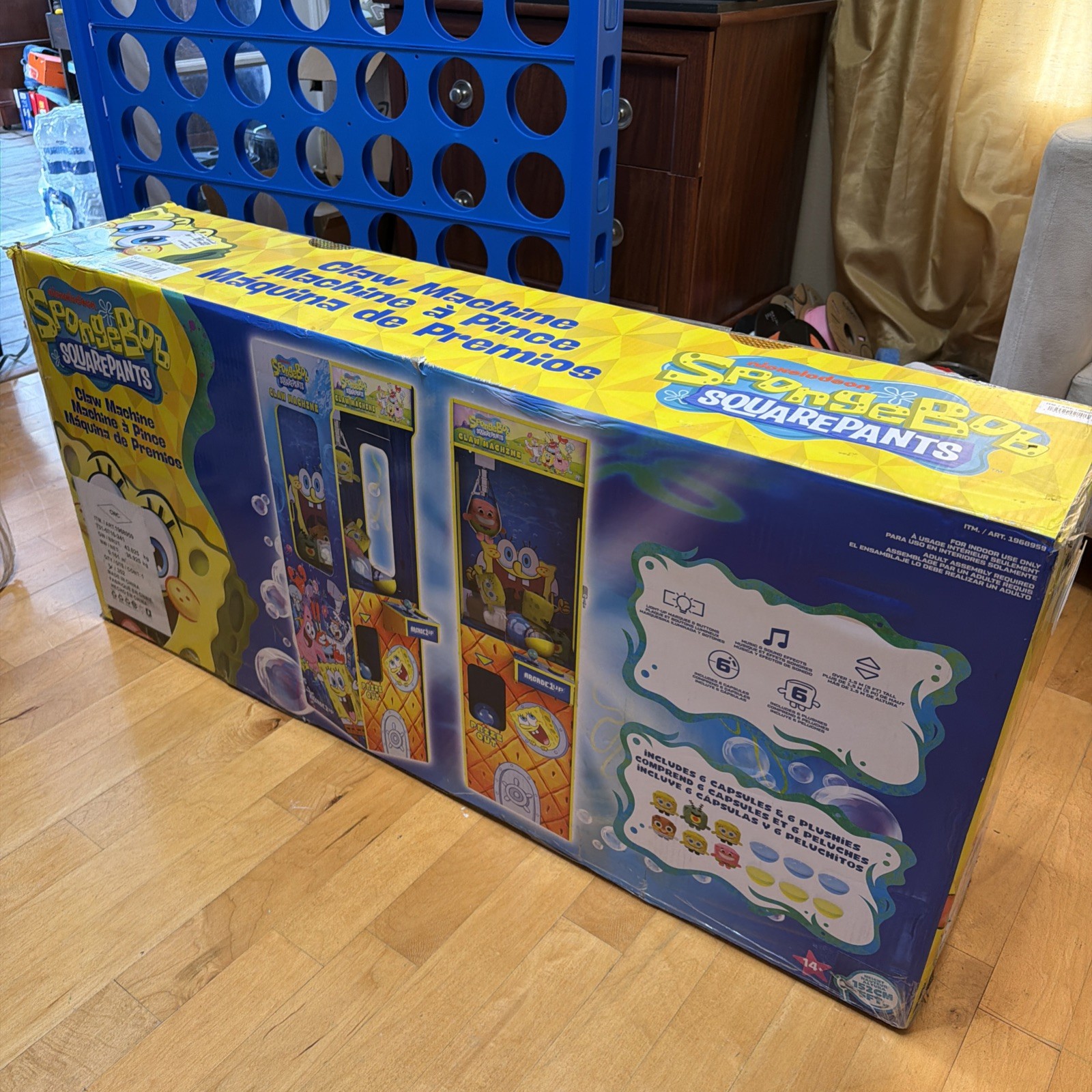 NEW SEALED Arcade1Up Arcade Spongebob Squarepants Claw Machine Game Room