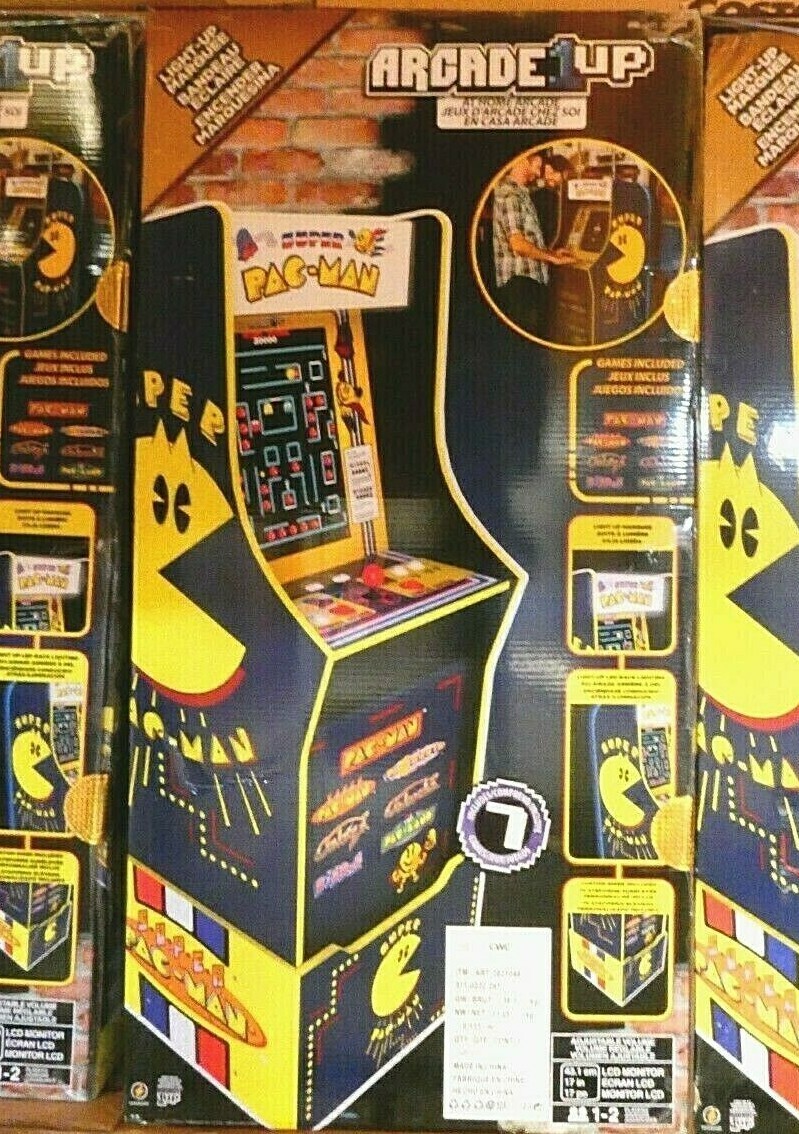 ARCADE1UP Super Pac-Man Galaga Dig Dug Light up Marquee 7 Games in 1 + RISER ✅✅✅