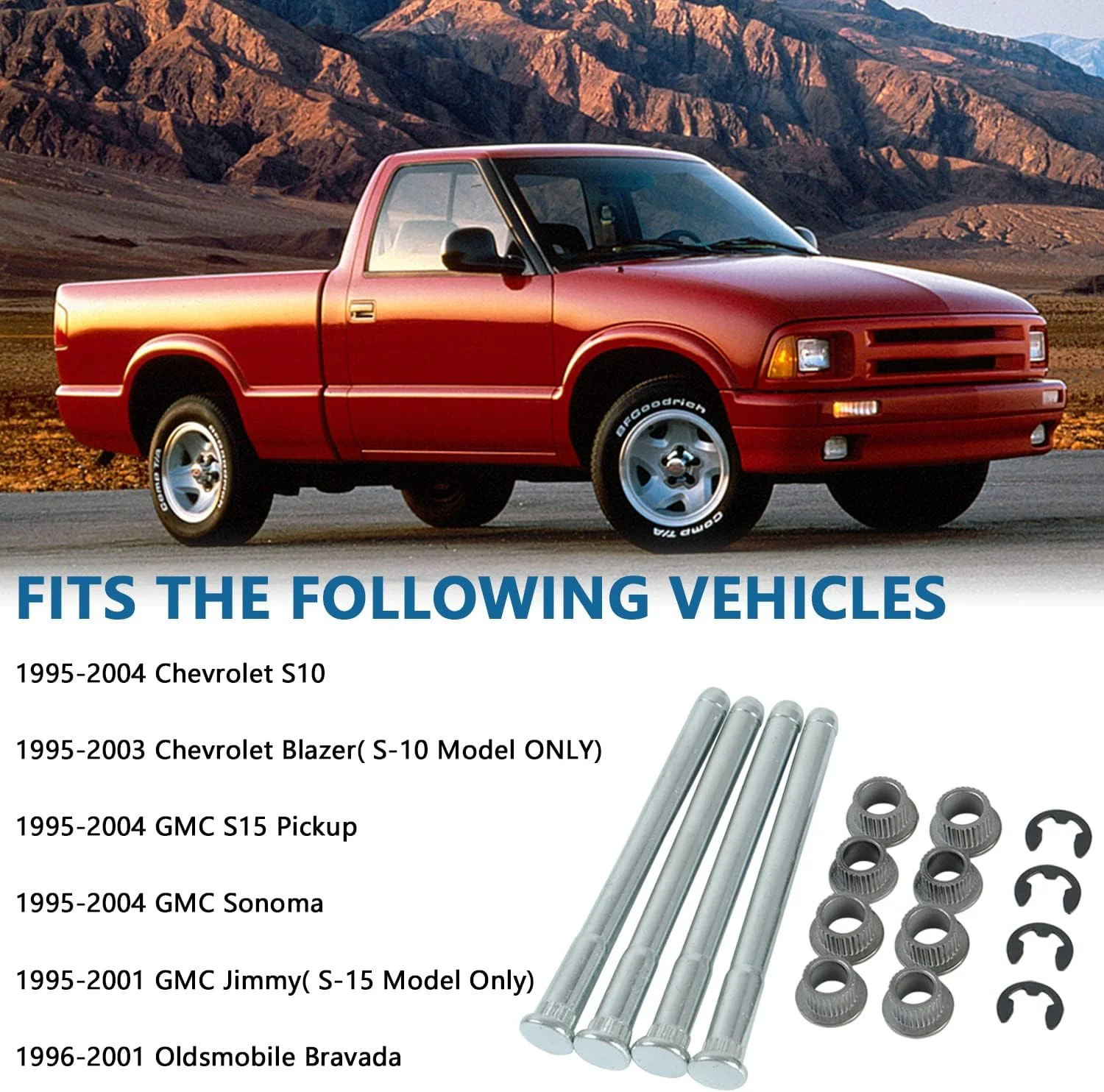 Door Hinge Pin and Bushing Repair Kits Compatible with Pickup Blazer Door Hinge
