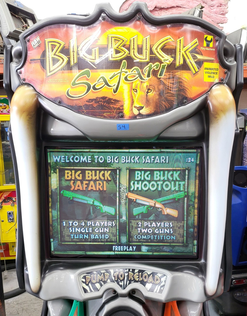 BIG BUCK HUNTER Pro SAFARI Full Size Arcade Shooting Game – WORKING GREAT! (S4)