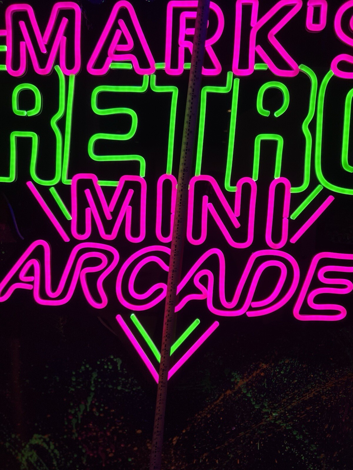 Custom LED Arcade Sign 32” X 24” Remote Control New Wave Toys Numskull QAs