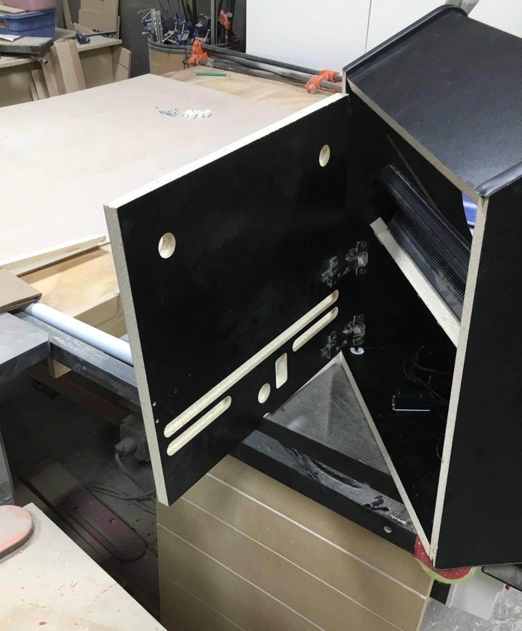 Extra Wide WeeCade Cabinet Kit – Black, Easy Assembly, for 22″ Monitor