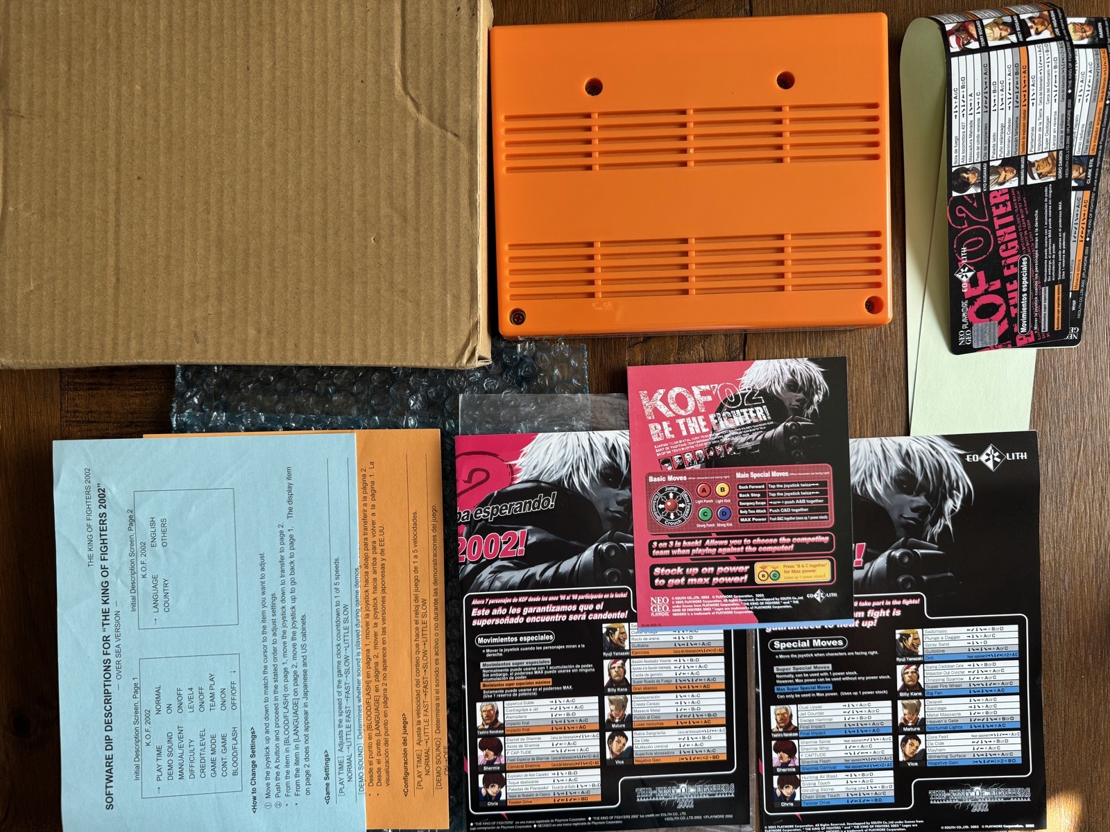 SNK Neo Geo MVS Kit King of Fighters 2002 Matching Serials English Authentic