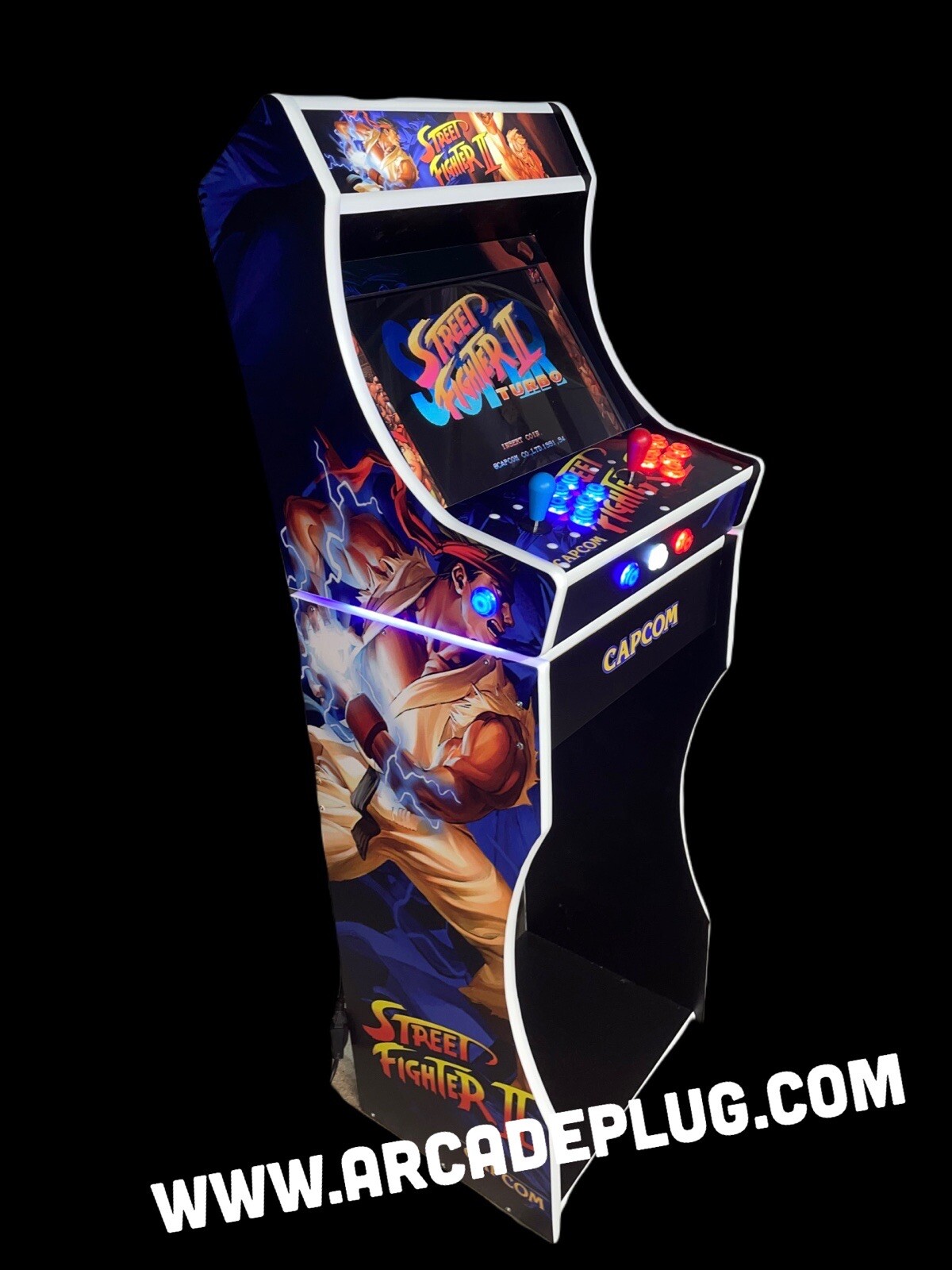 Street Fighter 2 Multicade Tabletop Bartop Arcade + Stand Raspberry Pi 4