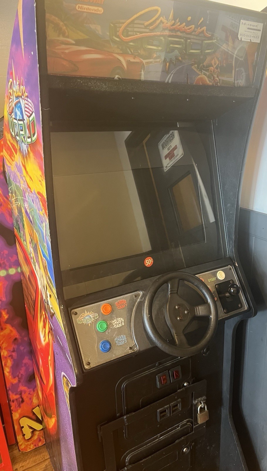 Midway Cruis’n World Upright Driving Arcade Cabinet w/ Steering Wheel