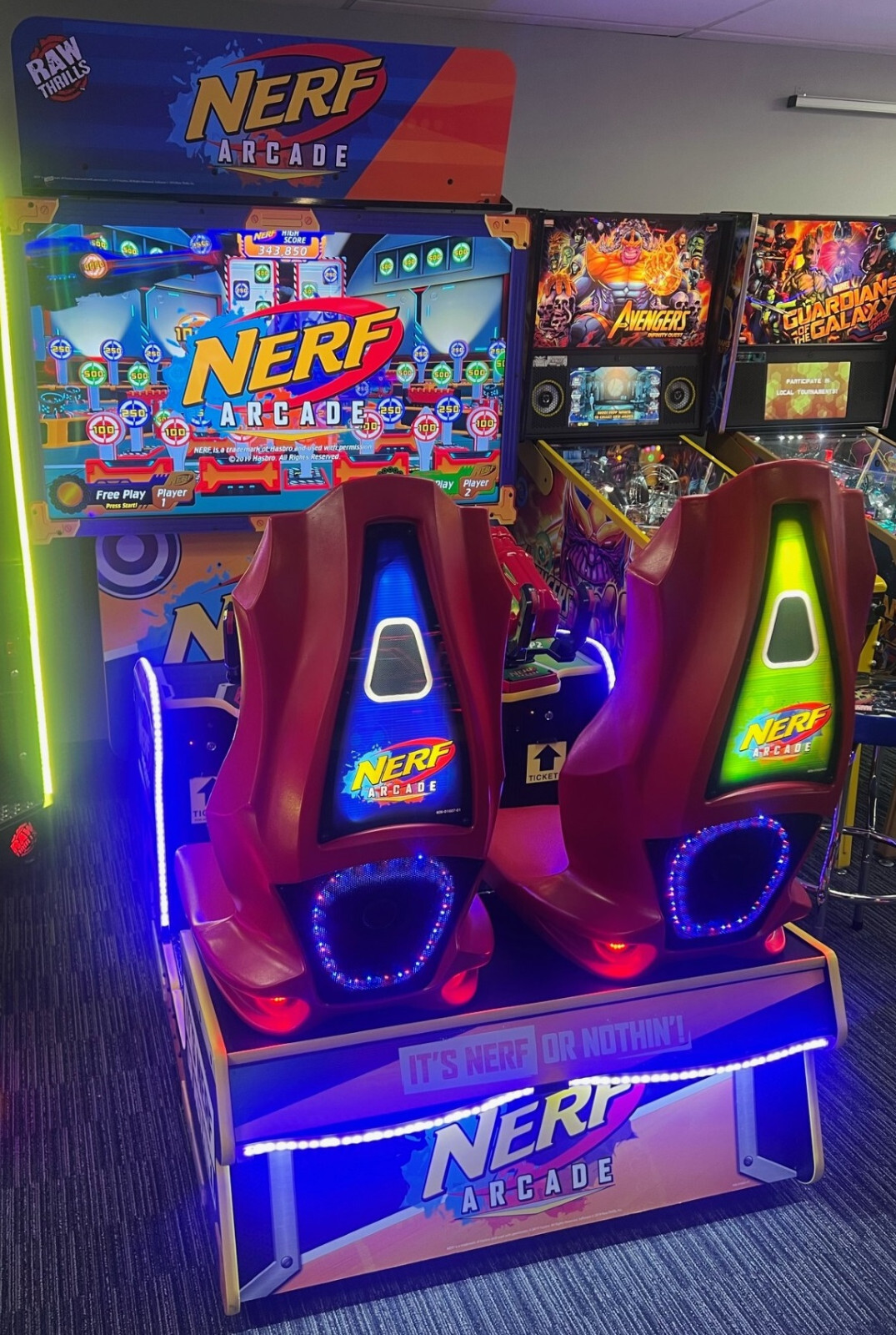 NERF ARCADE MACHINE by RAW THRILLS (Excellent) *RARE*