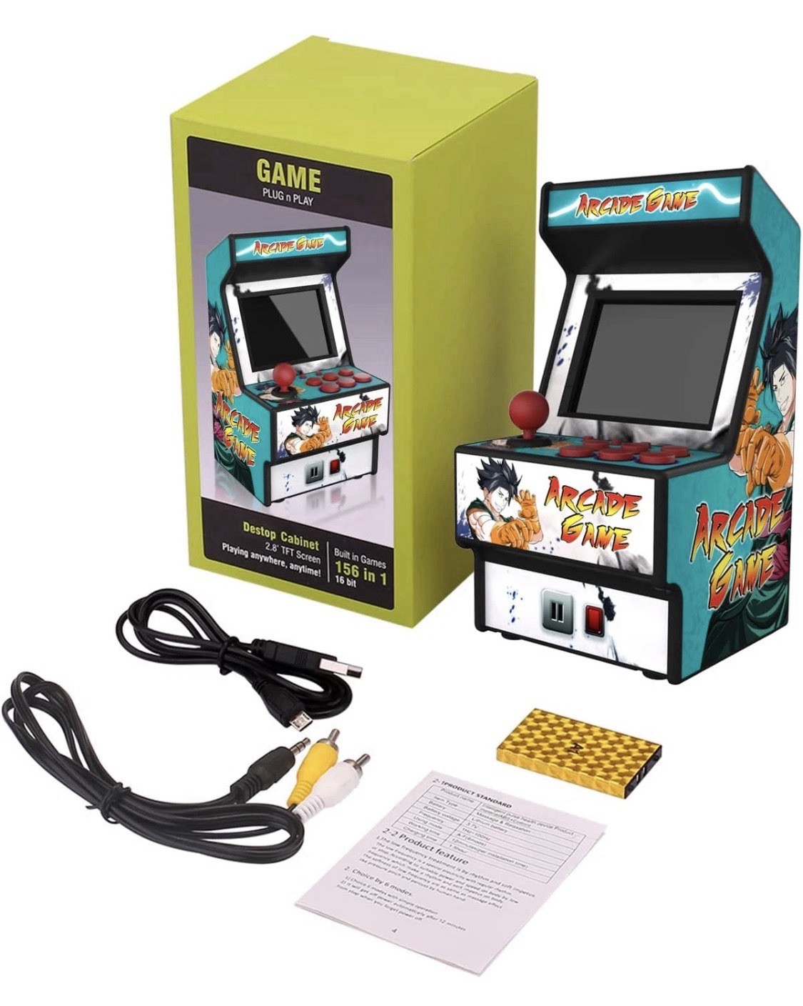 Mini Arcade Machine with 156 Classic Games and 2.8 Inch Color Display