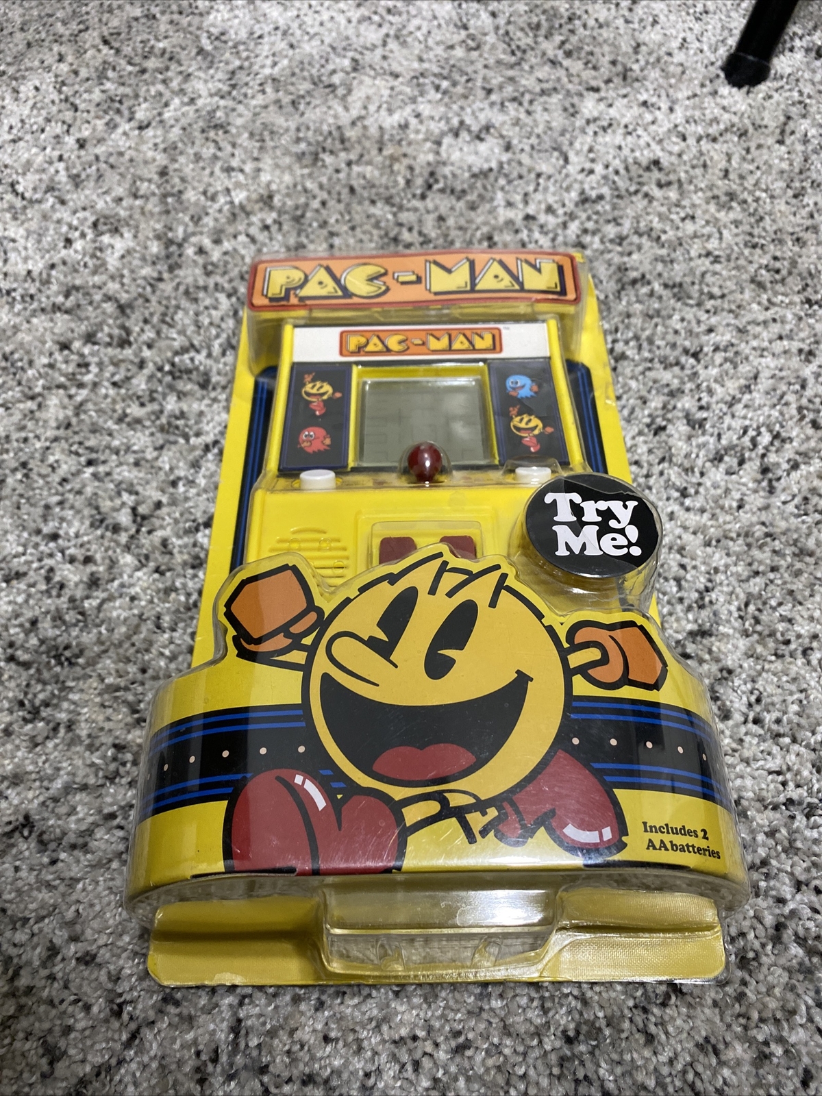 Pac-man Retro Mini Arcade Handheld Game Classic Play 2 Modes TESTED-WORKING