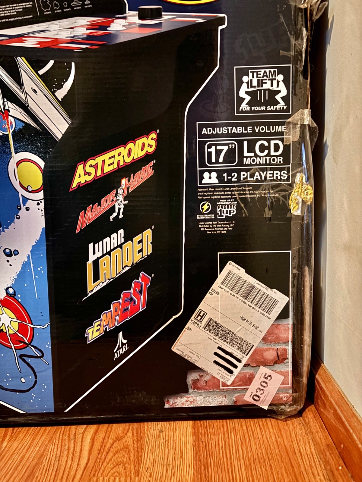 Arcade1Up Asteroids 4-in-1 Arcade Cabinet NEW in Box